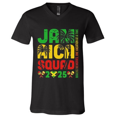 Jamaica 2025 Vacation Trip Matching Family Squad Group V-Neck T-Shirt