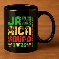 Jamaica 2025 Vacation Trip Matching Family Squad Group 11oz C Handle Ceramic Mug