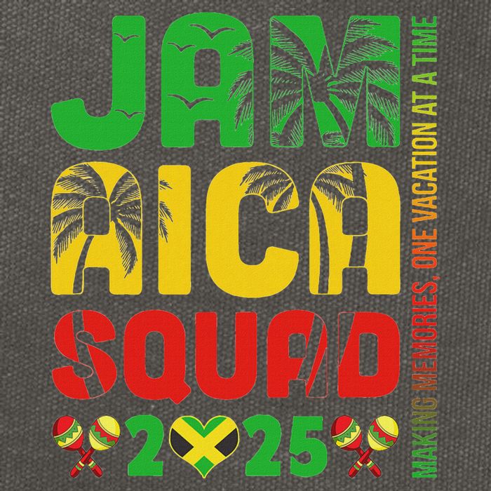Jamaica 2025 Vacation Trip Matching Family Squad Group Cotton Canvas Backpack