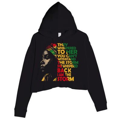 Juneteenth 2024 Women Celebrate Black Freedom Crop Fleece Hoodie