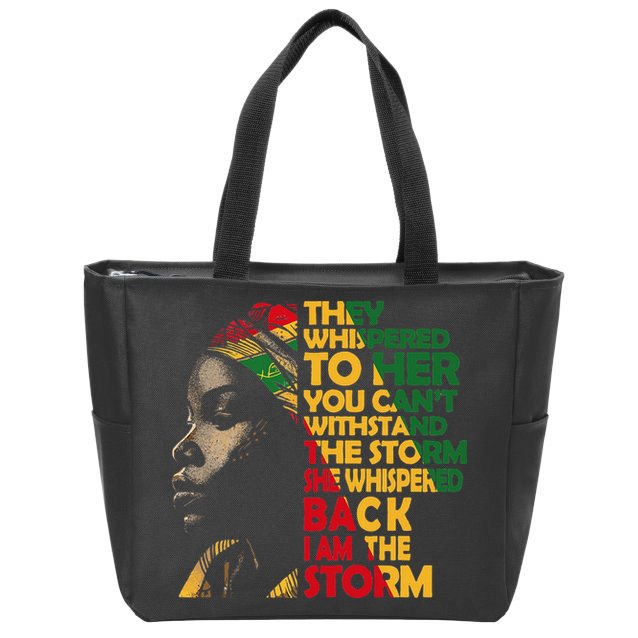 Juneteenth 2024 Women Celebrate Black Freedom Zip Tote Bag