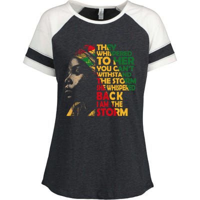 Juneteenth 2024 Women Celebrate Black Freedom Enza Ladies Jersey Colorblock Tee