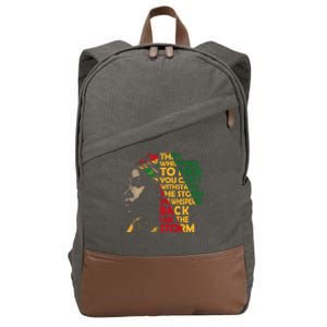 Juneteenth 2024 Women Celebrate Black Freedom Cotton Canvas Backpack