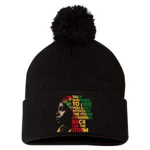 Juneteenth 2024 Women Celebrate Black Freedom Pom Pom 12in Knit Beanie