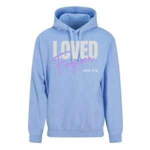 John 3 16 Loved And Forgiven And Meaningful Gift Unisex Surf Hoodie