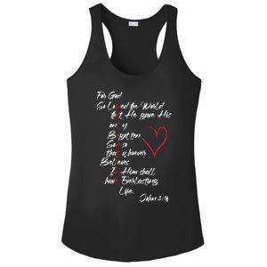 John 3 16 Christian ValentineS Day Valentine Cool Gift Ladies PosiCharge Competitor Racerback Tank