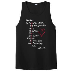 John 3 16 Christian ValentineS Day Valentine Cool Gift PosiCharge Competitor Tank