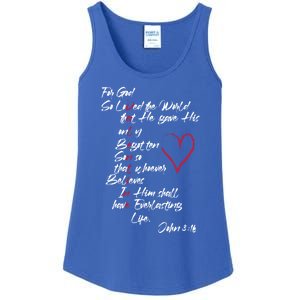 John 3 16 Christian ValentineS Day Valentine Cool Gift Ladies Essential Tank