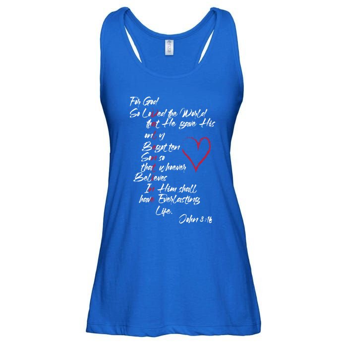 John 3 16 Christian ValentineS Day Valentine Cool Gift Ladies Essential Flowy Tank