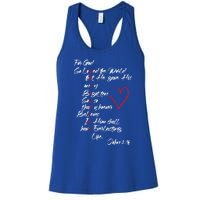 John 3 16 Christian ValentineS Day Valentine Cool Gift Women's Racerback Tank