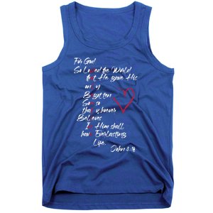 John 3 16 Christian ValentineS Day Valentine Cool Gift Tank Top