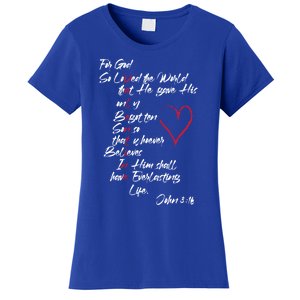 John 3 16 Christian ValentineS Day Valentine Cool Gift Women's T-Shirt