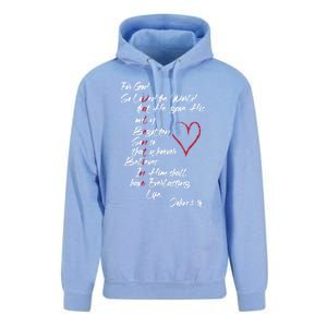 John 3 16 Christian ValentineS Day Valentine Cool Gift Unisex Surf Hoodie