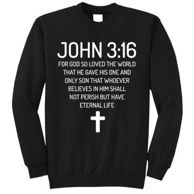 John 3:16 Bible Verse Scripture Christian Sweatshirt