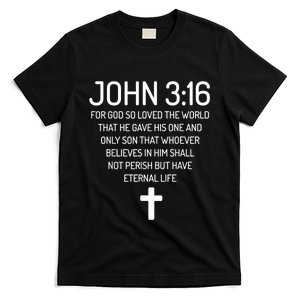 John 3:16 Bible Verse Scripture Christian T-Shirt