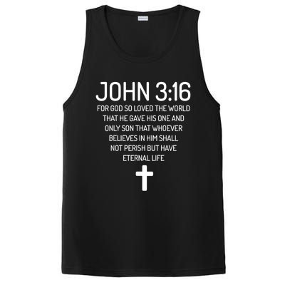 John 3:16 Bible Verse Scripture Christian PosiCharge Competitor Tank