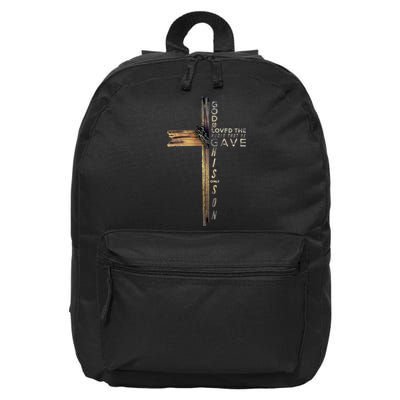 John 316 Christian Cross Bible 16 in Basic Backpack