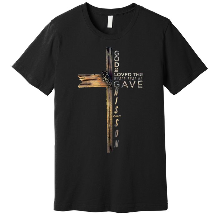 John 316 Christian Cross Bible Premium T-Shirt