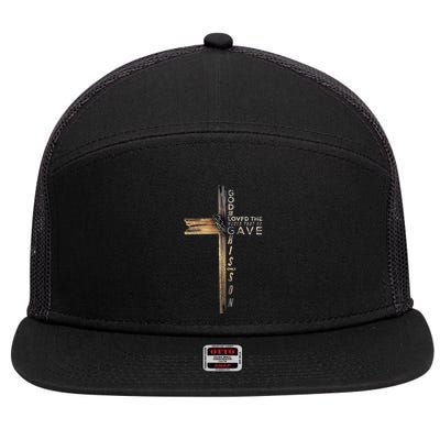John 316 Christian Cross Bible 7 Panel Mesh Trucker Snapback Hat