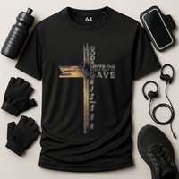 John 316 Christian Cross Bible Cooling Performance Crew T-Shirt