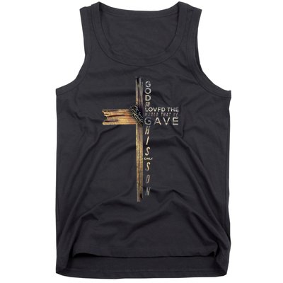 John 316 Christian Cross Bible Tank Top