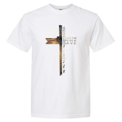 John 316 Christian Cross Bible Garment-Dyed Heavyweight T-Shirt