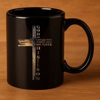 John 316 Christian Cross Bible 11oz C Handle Ceramic Mug