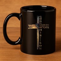 John 316 Christian Cross Bible 11oz C Handle Ceramic Mug