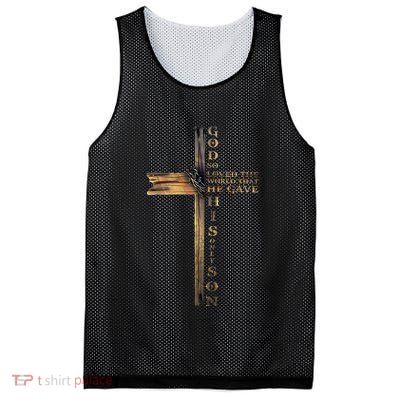 John 316 Christian Cross Bible Mesh Reversible Basketball Jersey Tank