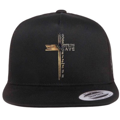 John 3:16 Christian Cross Bible Gift Flatbill Hat