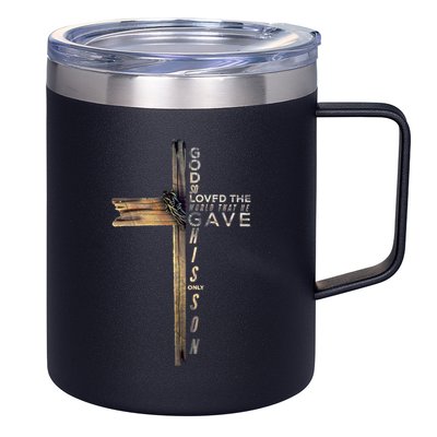 John 3:16 Christian Cross Bible Gift 12oz Stainless Steel Coffee Mug