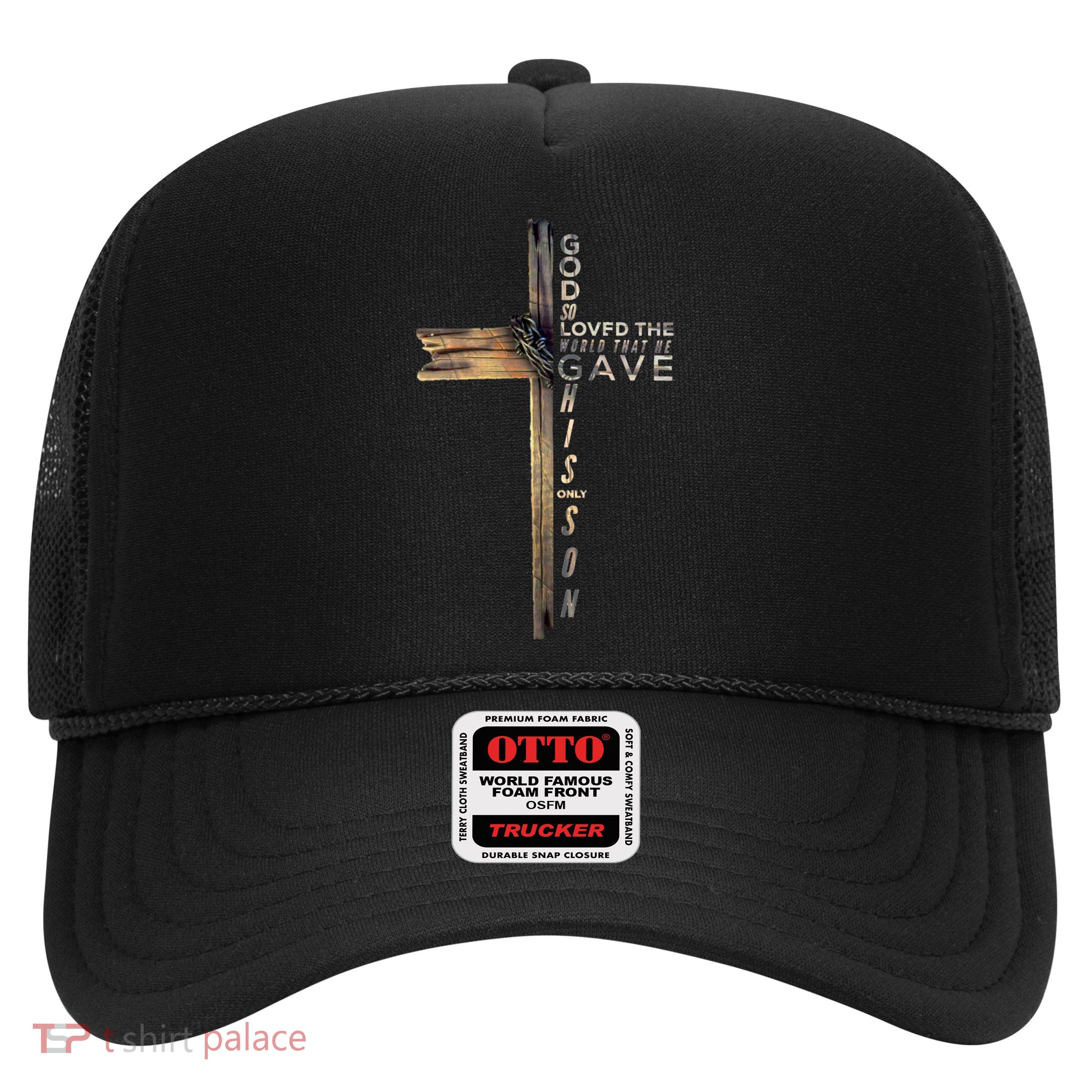 John 3:16 Christian Cross Bible Gift Trucker Hat