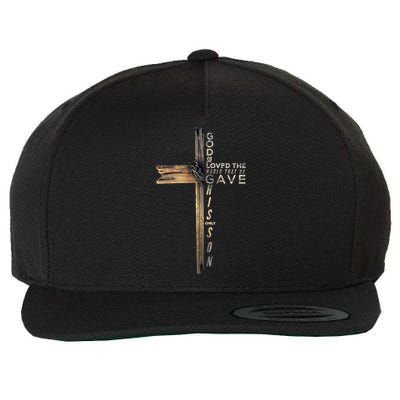 John 3:16 Christian Cross Bible Gift Wool Snapback Cap