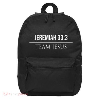 Jeremiah 333 Christian Bible Verses Jesus Christ Tees Gifts 16 in Basic Backpack