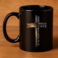 John 316 Christian Cross Bible 11oz C Handle Ceramic Mug