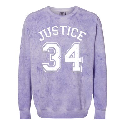 Justice 34 Counts Conviction Trump Colorblast Crewneck Sweatshirt