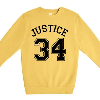 Justice 34 Counts Conviction Trump Premium Crewneck Sweatshirt