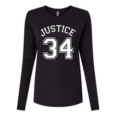 Justice 34 Counts Conviction Trump Womens Cotton Relaxed Long Sleeve T-Shirt