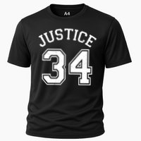 Justice 34 Counts Conviction Trump Cooling Performance Crew T-Shirt