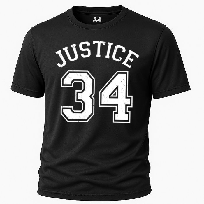 Justice 34 Counts Conviction Trump Cooling Performance Crew T-Shirt