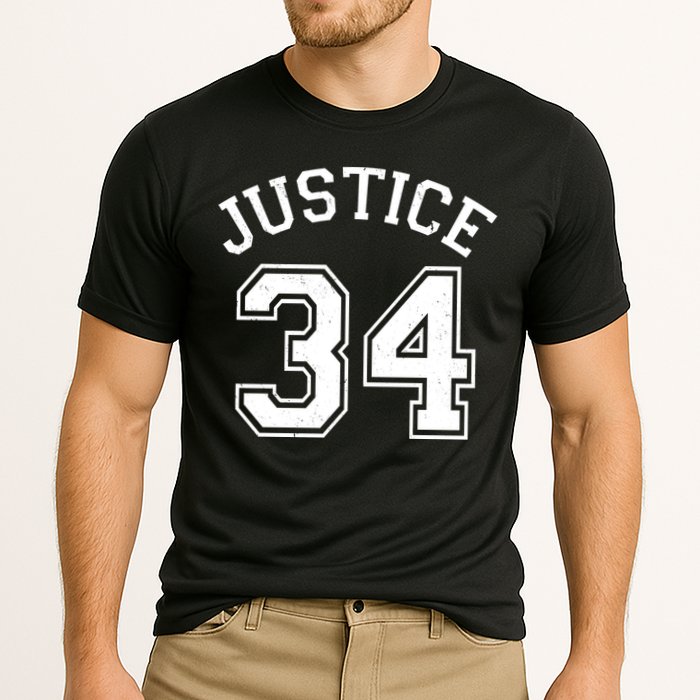 Justice 34 Counts Conviction Trump Cooling Performance Crew T-Shirt
