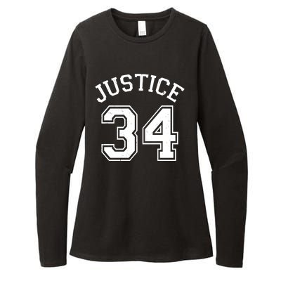 Justice 34 Counts Conviction Trump Womens CVC Long Sleeve Shirt