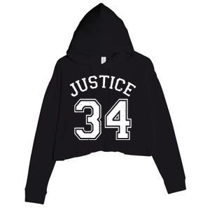 Justice 34 Counts Conviction Trump Crop Fleece Hoodie