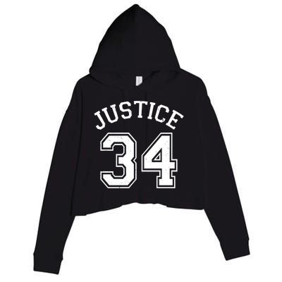 Justice 34 Counts Conviction Trump Crop Fleece Hoodie