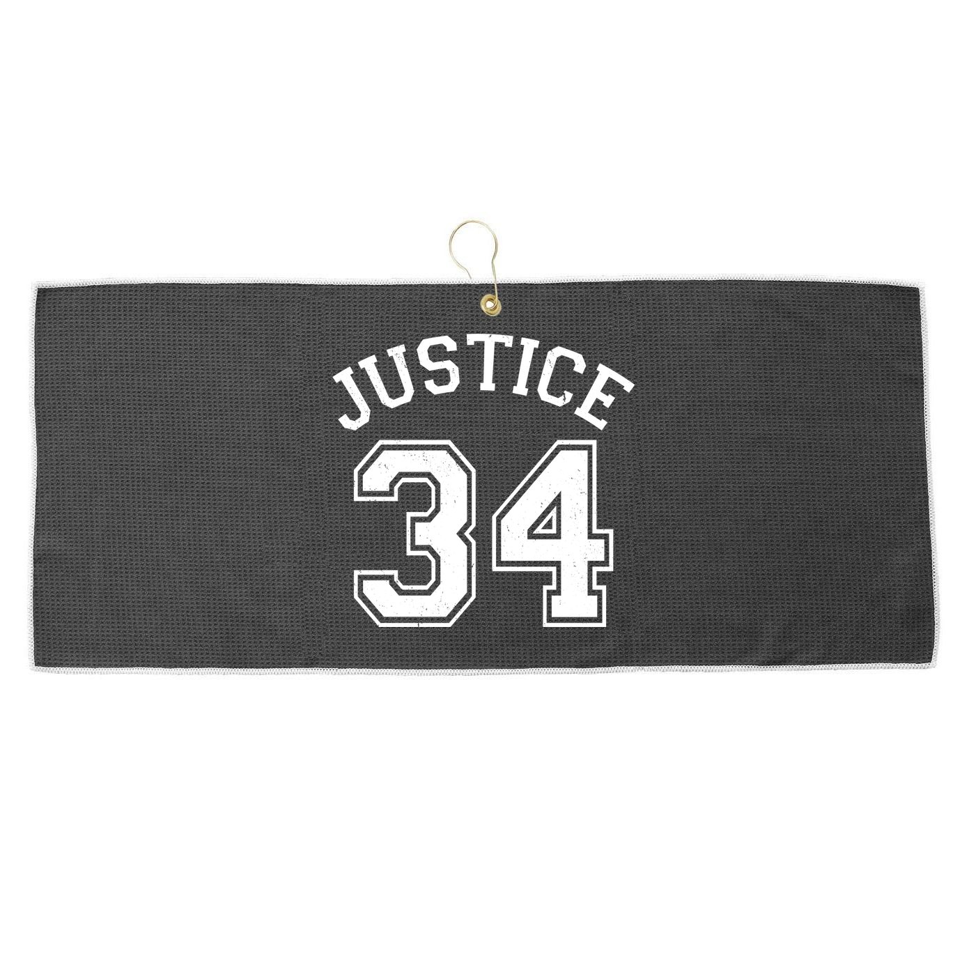 Justice 34 Counts Conviction Trump Large Microfiber Waffle Golf Towel