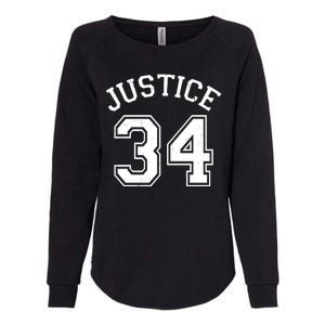 Justice 34 Counts Conviction Trump Womens California Wash Sweatshirt