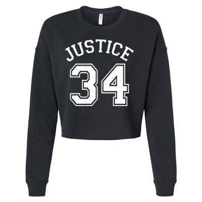 Justice 34 Counts Conviction Trump Cropped Pullover Crew