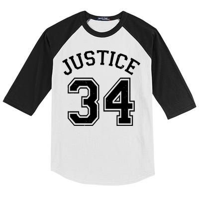 Justice 34 Counts Conviction Trump Kids Colorblock Raglan Jersey