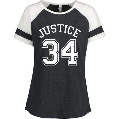 Justice 34 Counts Conviction Trump Enza Ladies Jersey Colorblock Tee