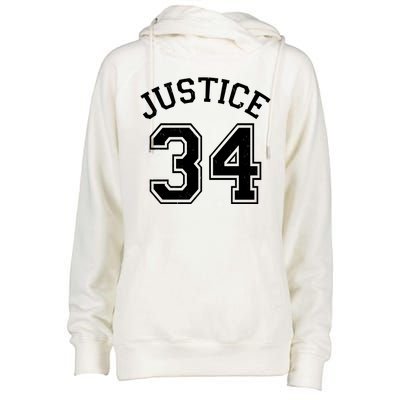 Justice 34 Counts Conviction Trump Womens Funnel Neck Pullover Hood